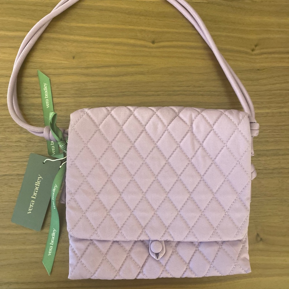 Vera Bradley Purple Quilted Flap Shoulder Bag